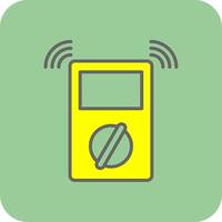 Metre Filled Yellow Icon vector