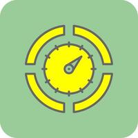 Dial Filled Yellow Icon vector