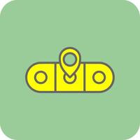 Slider Filled Yellow Icon vector
