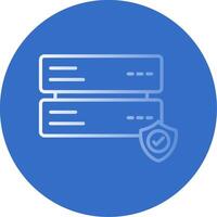 Database Security Flat Bubble Icon vector
