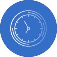 reloj plano burbuja icono vector