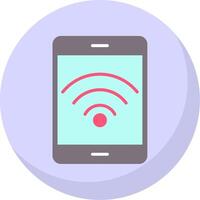 Wifi plano burbuja icono vector