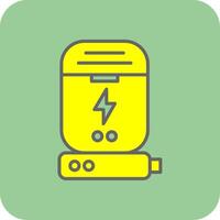 Dock Filled Yellow Icon vector