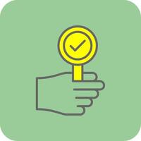 Bid Filled Yellow Icon vector