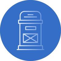 Postbox Flat Bubble Icon vector