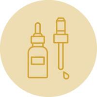 Serum Line Yellow Circle Icon vector