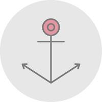 Anchor Line Filled Light Icon vector