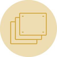 Foam Line Yellow Circle Icon vector