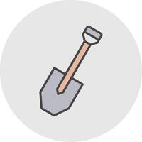 Spade Line Filled Light Icon vector