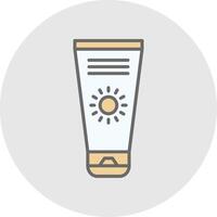 Sun Cream Line Filled Light Icon vector