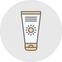 Sun Cream Line Filled Light Icon vector