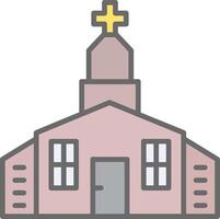 Church Line Filled Light Icon vector