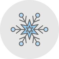 copo de nieve línea lleno ligero icono vector