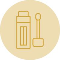 Concealer Line Yellow Circle Icon vector