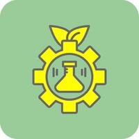 bioingeniería lleno amarillo icono vector