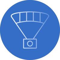 Paragliding Flat Bubble Icon vector