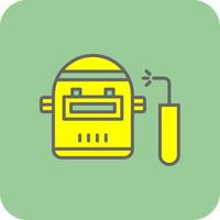 Welding Mask Filled Yellow Icon vector