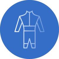 traje de neopreno plano burbuja icono vector