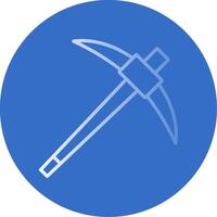 Pick Axe Flat Bubble Icon vector