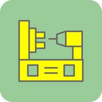 Lathe Filled Yellow Icon vector