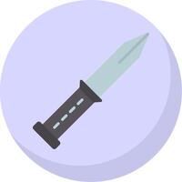 Knife Flat Bubble Icon vector