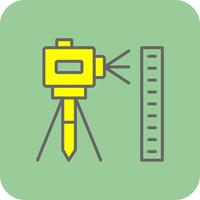 Laser Level Filled Yellow Icon vector