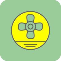 Propeller Filled Yellow Icon vector