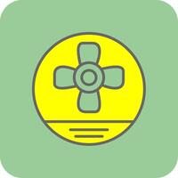 Propeller Filled Yellow Icon vector