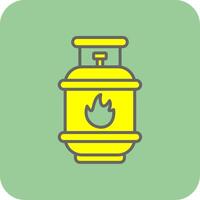 gas lleno amarillo icono vector