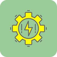 Electrical Filled Yellow Icon vector