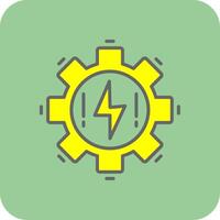 eléctrico lleno amarillo icono vector