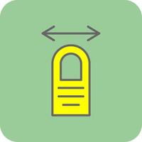 Tap Drag Filled Yellow Icon vector
