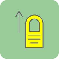 Tap Up Filled Yellow Icon vector