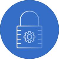Lock Flat Bubble Icon vector