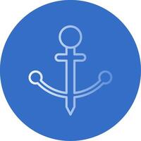 Anchor Flat Bubble Icon vector