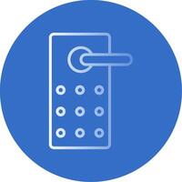 Door Lock Flat Bubble Icon vector