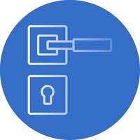Door Handle Flat Bubble Icon vector