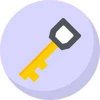 Key Flat Bubble Icon vector