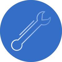 Lug Wrench Flat Bubble Icon vector