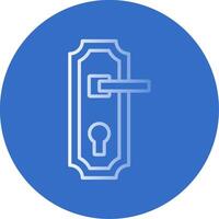 Door Handle Flat Bubble Icon vector