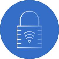 Padlock Flat Bubble Icon vector