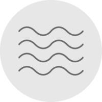 Waves Line Filled Light Icon vector