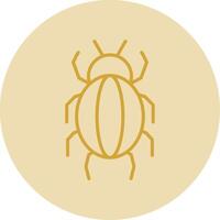 Spider Line Yellow Circle Icon vector