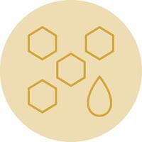 Honey Line Yellow Circle Icon vector