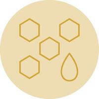 Honey Line Yellow Circle Icon vector