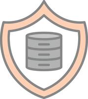 Secure Data Line Filled Light Icon vector
