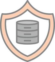 Secure Data Line Filled Light Icon vector