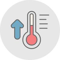 Thermometer Line Filled Light Icon vector