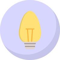 Candle Light Flat Bubble Icon vector