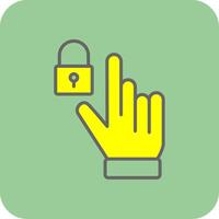 Lock Filled Yellow Icon vector